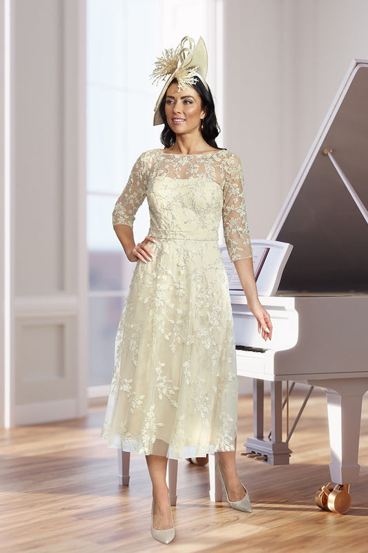 Veromia Occasions 2920 Almond Embellished  Dress