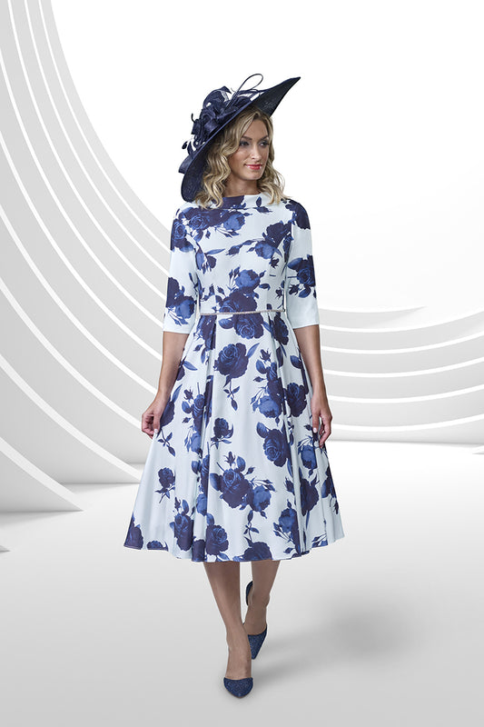 Veromia Occasions 8144 Navy & Mint Dress
