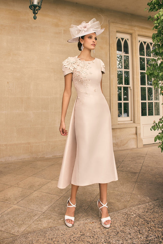 Veni Infantino 992719 Light Gold Mikado A Line Dress