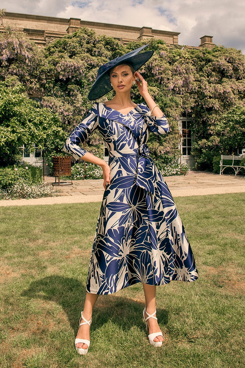 Veni Infantino 992761 Navy Champagne A Line mother of the bride dress 