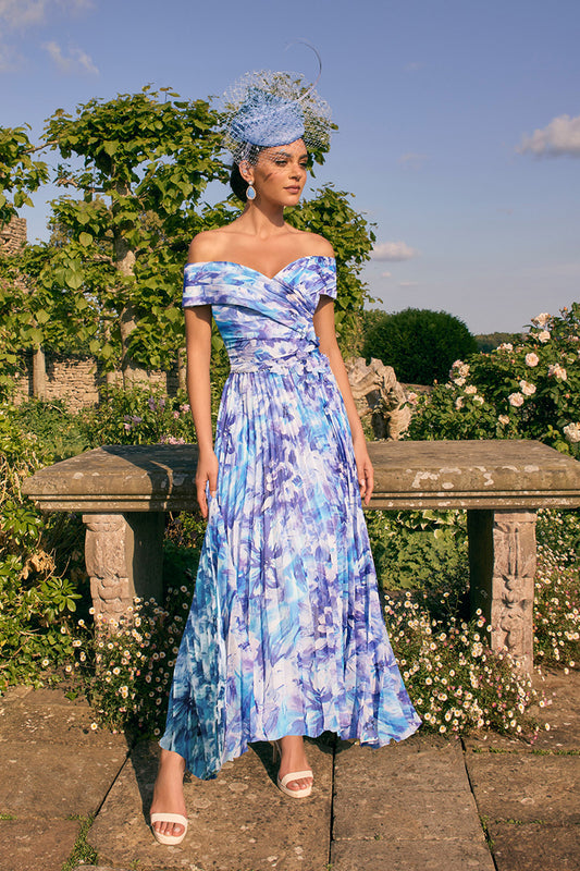 Veni Infantino 992779 Royal/Pale Blue Print A Line Dress