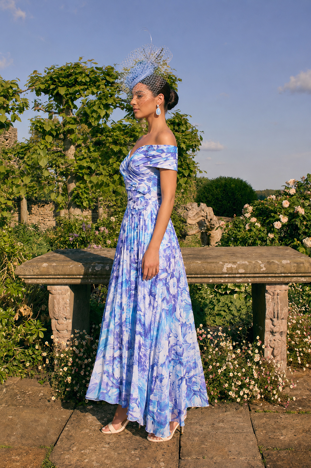 Veni Infantino 992779 Royal/Pale Blue Print A Line Dress