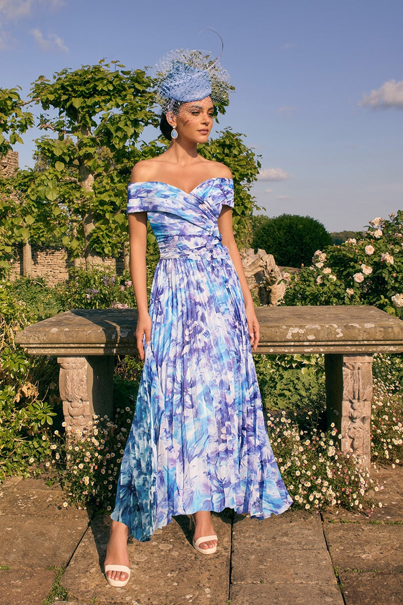 Veni Infantino 992779 Royal/Pale Blue Print A Line Dress