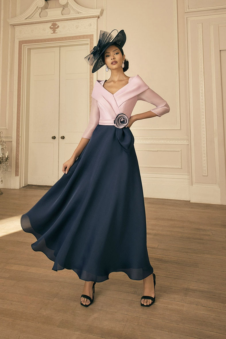 Veni Infantino 992812 Lilac & Navy A Line Mother Of The Bride Dress