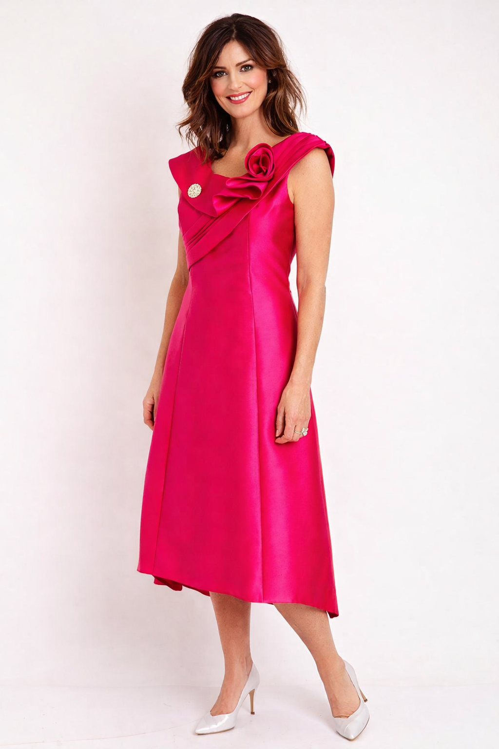 Cassandra Aya Pink A Line  mother of the bride Dress