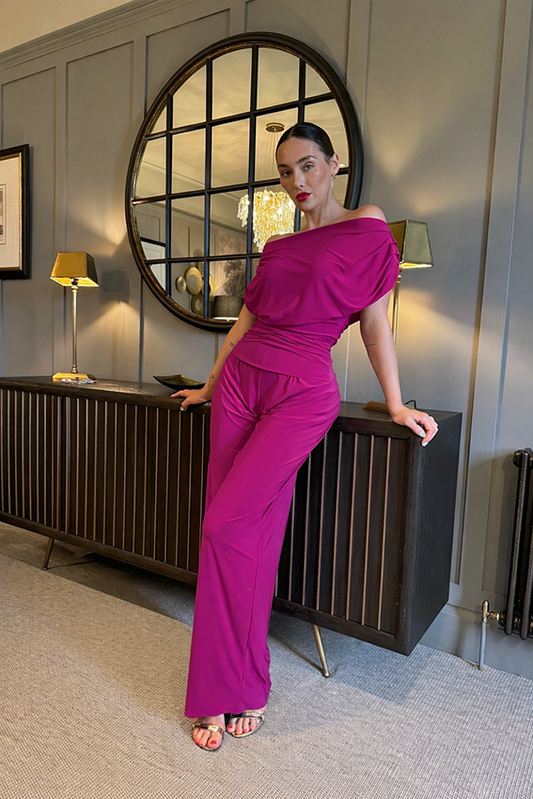 Atom Label Carbon Magenta Jumpsuit