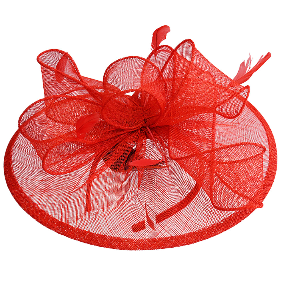 red mother of the bride hat