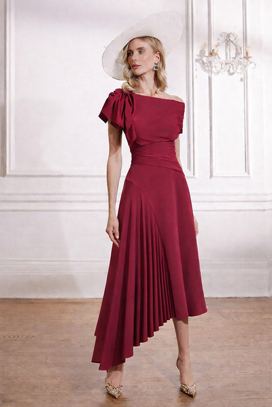 John Charles 66686 Bordeaux A Line Dress for the mother of the bride