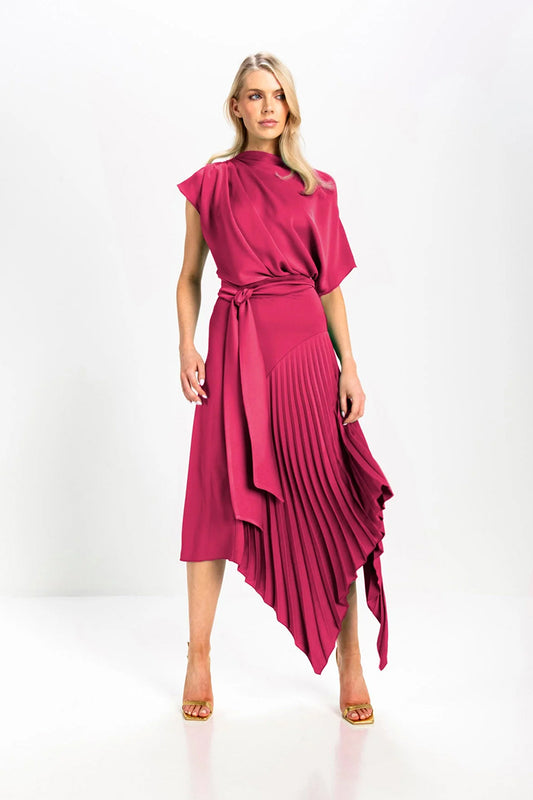 Kevan Jon Mila Dusty Rose Pleat Dress for the mother of the bride