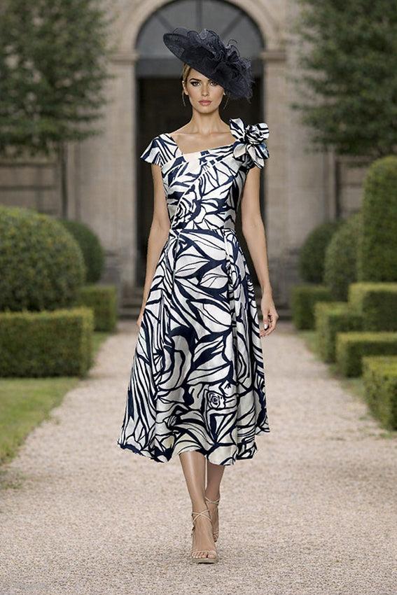 labella 3408 black and white  mother of the bride dress