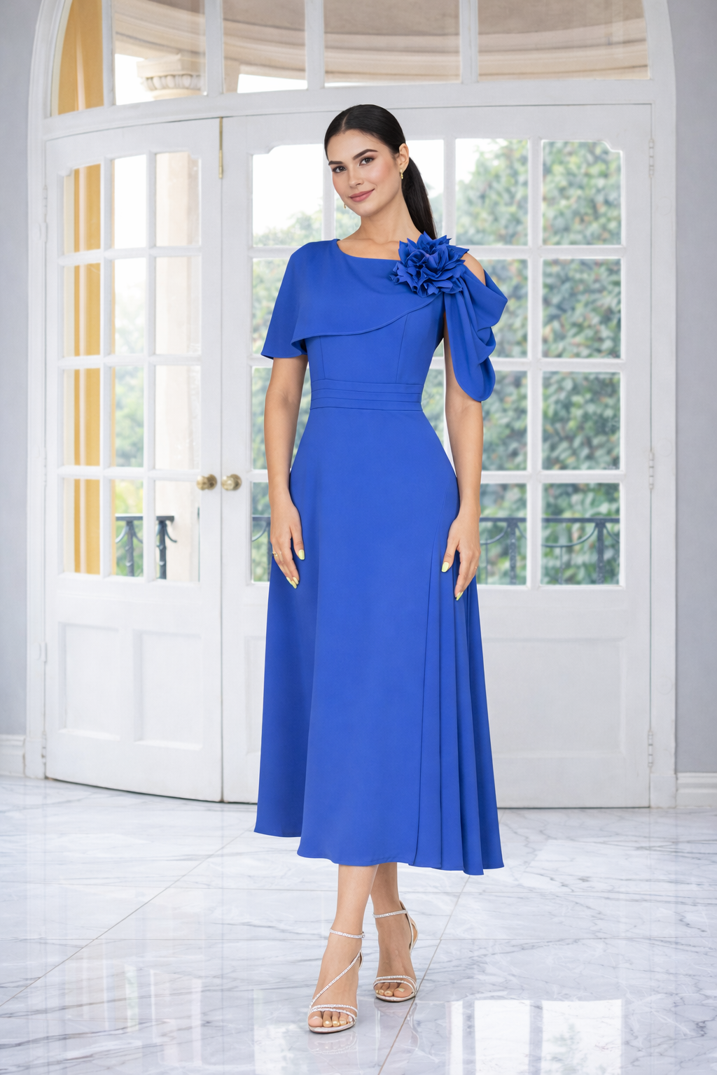 Lizabella 2394 Sapphire A Line mother of the bride dress