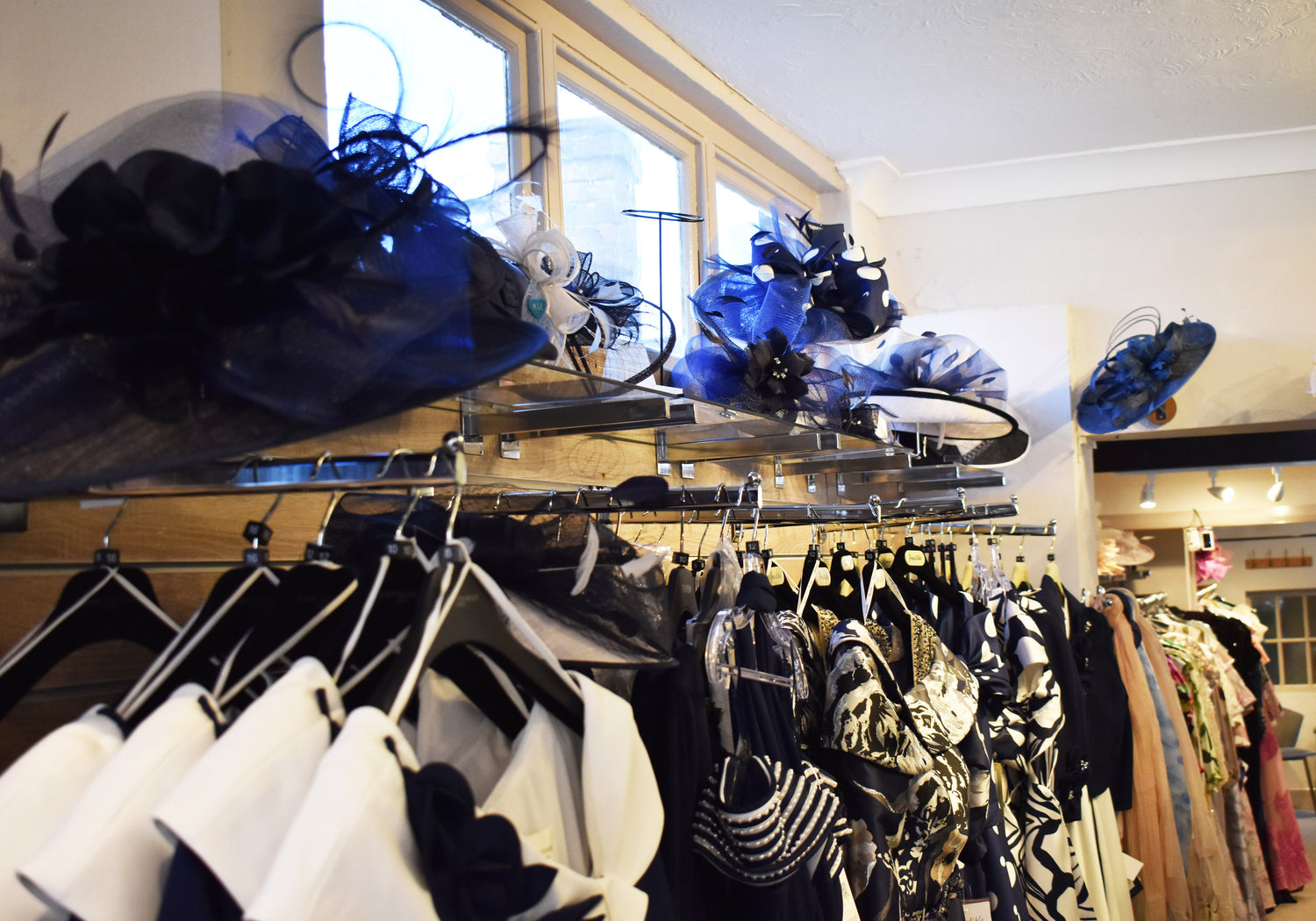 navy mother of the bride hats