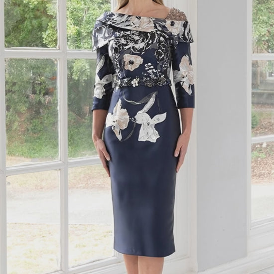 IR 8833 Navy dress for  for the mother of the bride