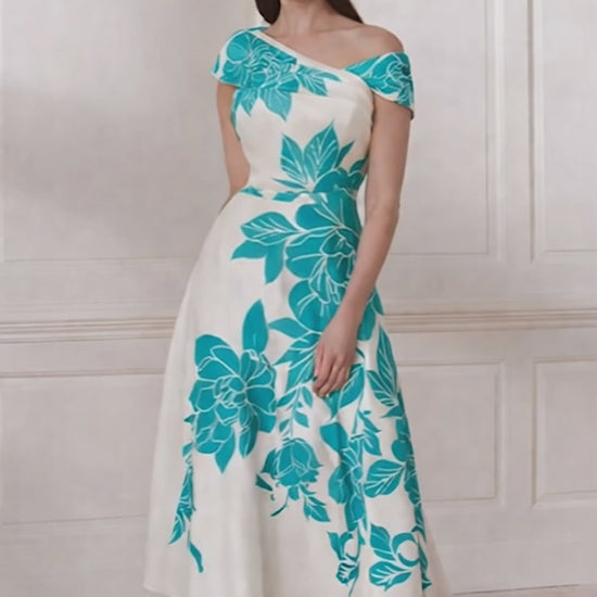 John Charles 66770 Ivory Peacock A Line Dress for the mother of the bride