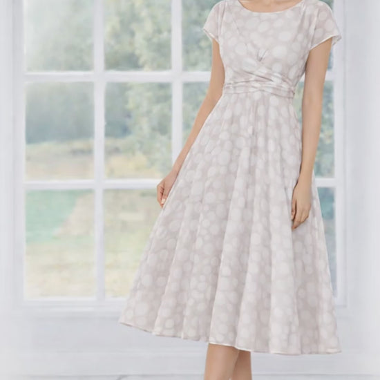 Ella Boo 2514 Stone Polka Dot Dress