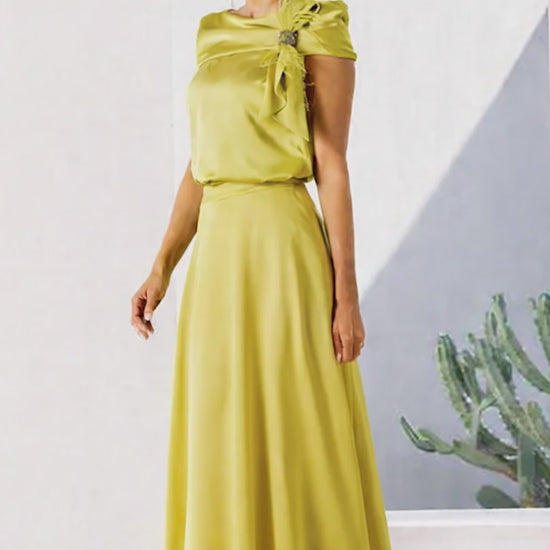 Linea Raffaelli 429 Soft Lime A Line Skirt & Bodice