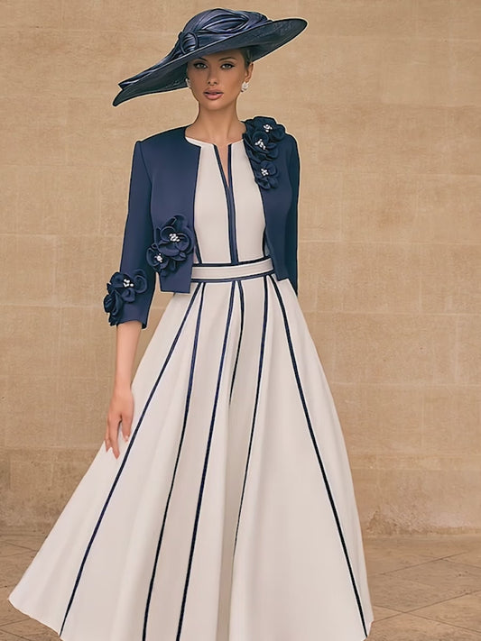 Veni Infantino 992711 Navy Ivory mother of the bride dress & Jacket