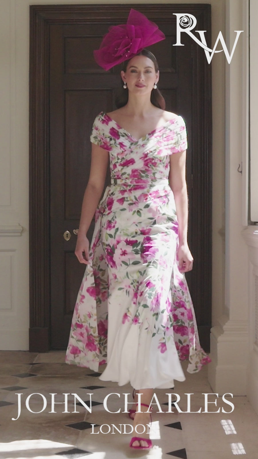 John Charles 66743 Spring Floral Midi  Dress