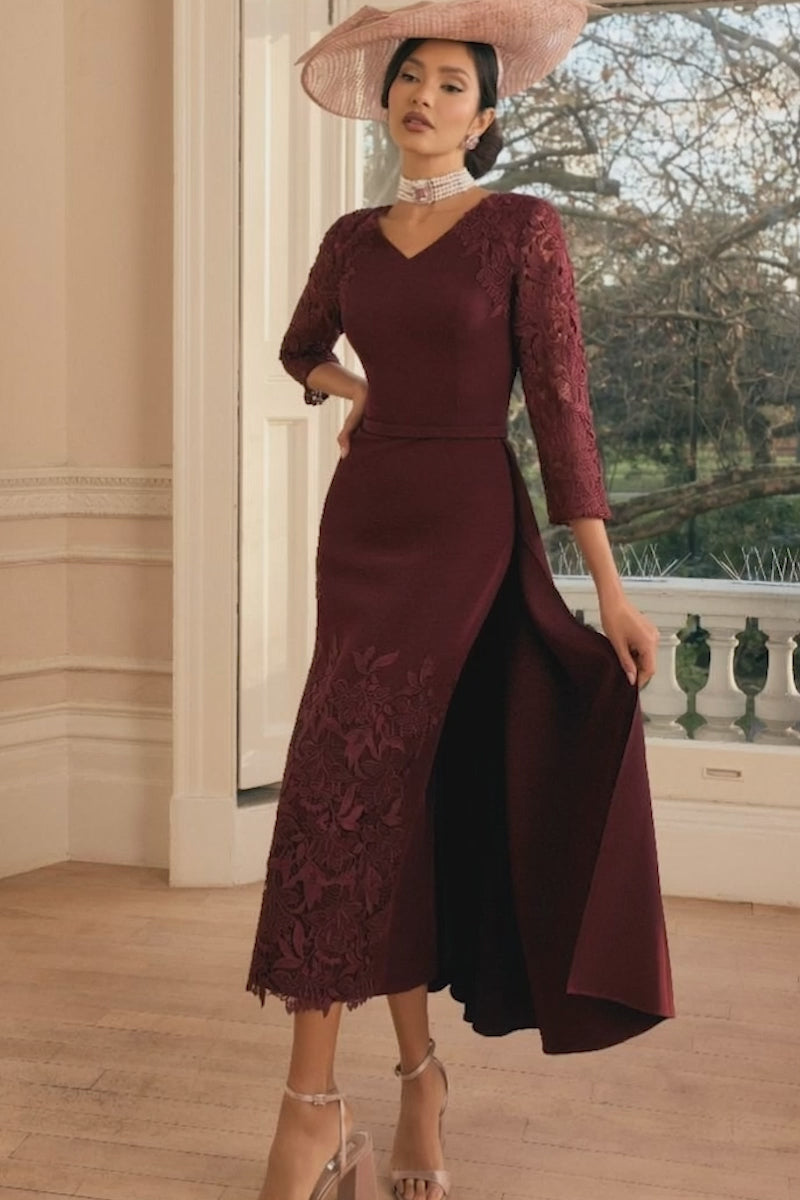 Veni Infantino 992824 Claret A Line Mother Of The Bride Dress