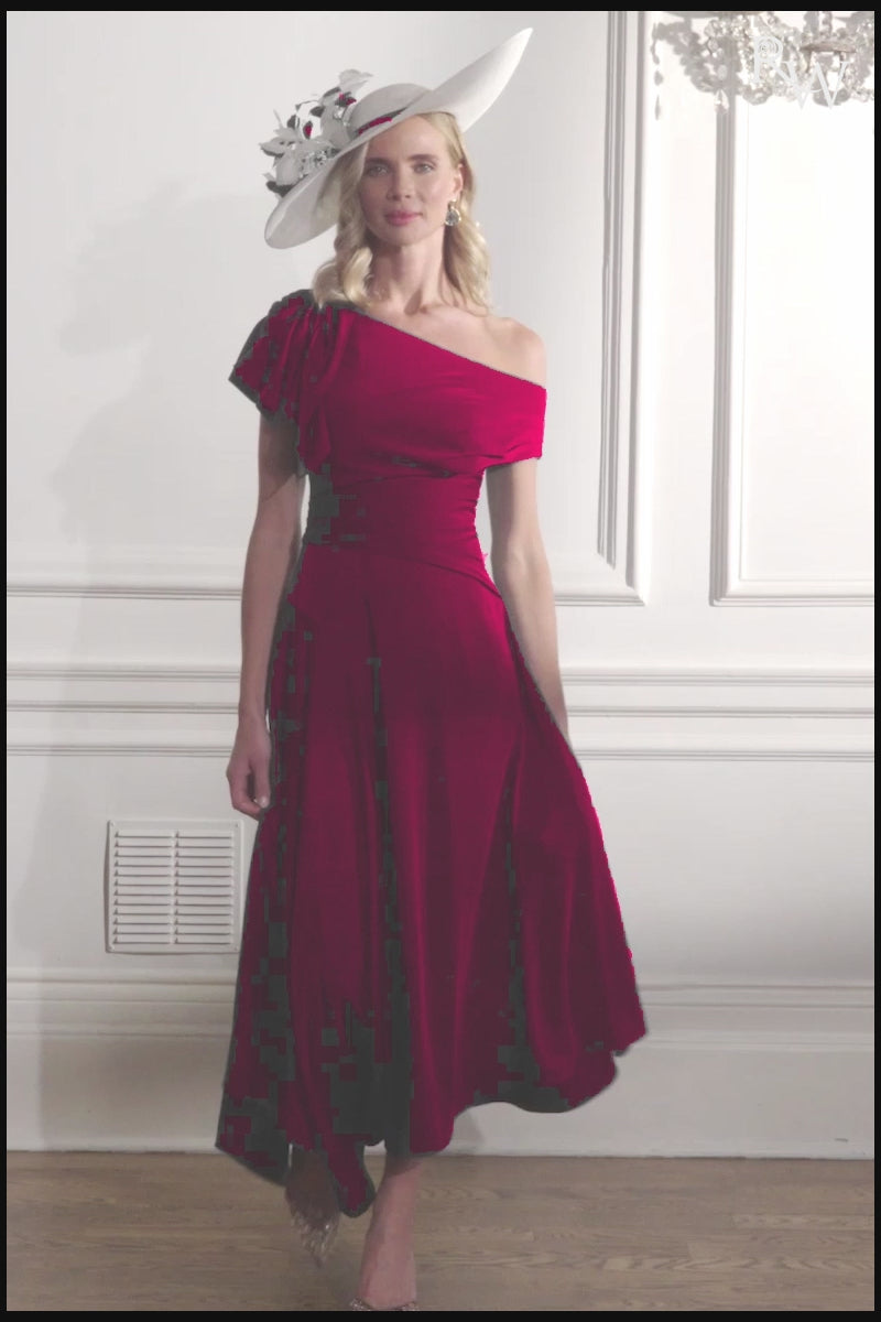 John Charles 66686 Bordeaux A Line Dress