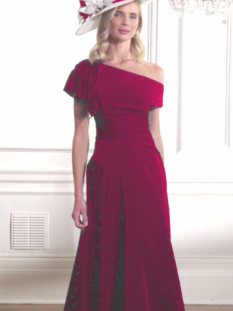 John Charles 66686 Bordeaux A Line Dress for the mother of the bride