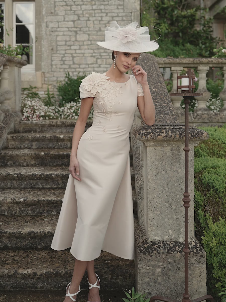 Veni Infantino 992719 Light Gold Mikado A Line mother of the bride dress 