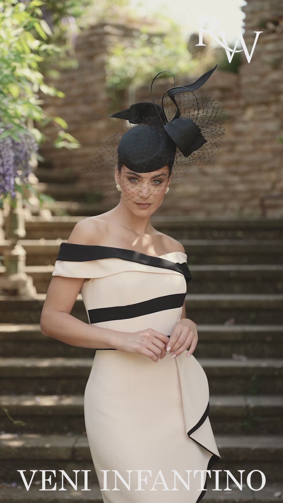 Veni Infantino 992735 Sand & Black Straight Dress