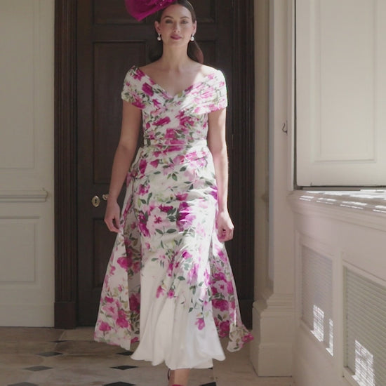 John Charles 66743 Spring Floral Midi Dress for the mother of the bride