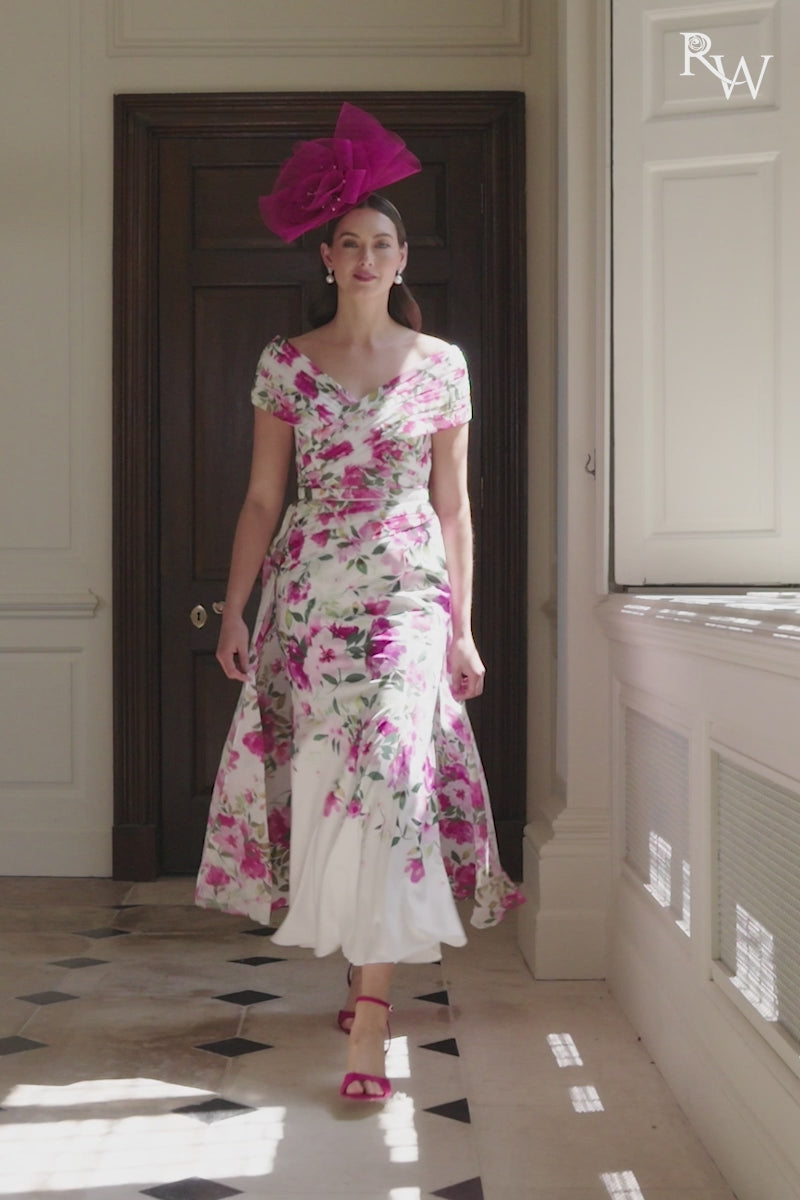 John Charles 66743 Spring Floral Midi Dress for the mother of the bride