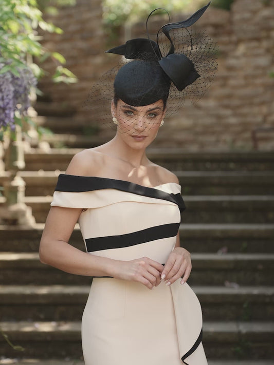 Veni Infantino 992735 Sand & Black Straight mother of the bride dress 