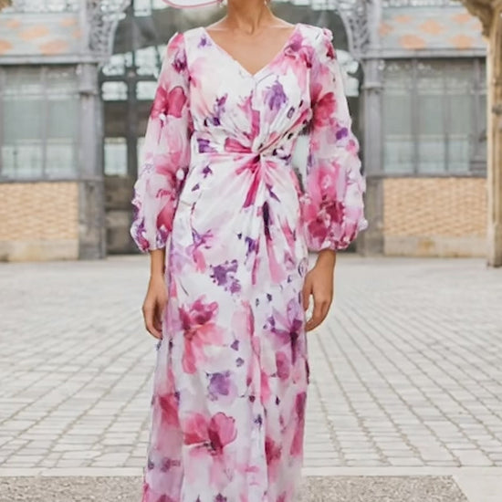 Couture Club 2G129 Pink Floral Mother Of The Bride Dress