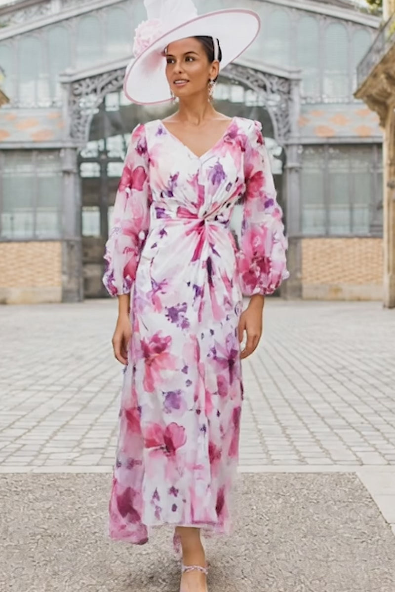 Couture Club 2G129 Pink Floral Mother Of The Bride Dress