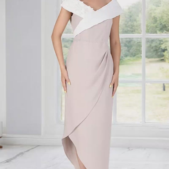 Lizabella 2378 Stone Midi mother of the bride dress