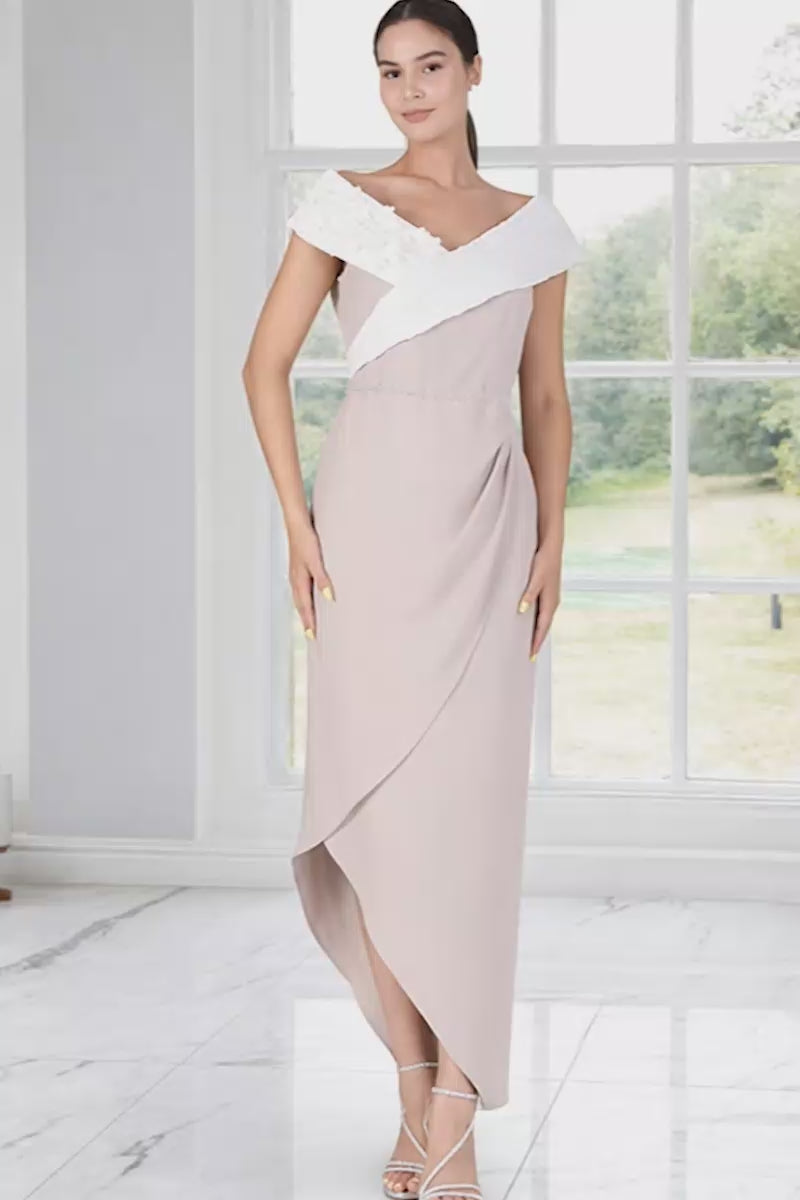 Lizabella 2378 Stone Midi mother of the bride dress
