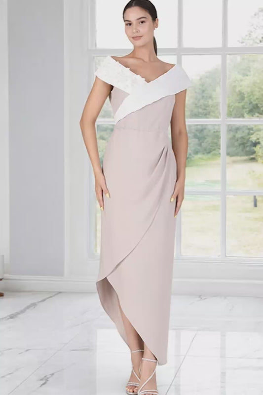 Lizabella 2378 Stone Midi Dress