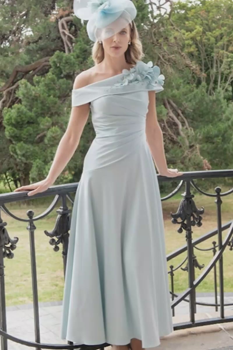 Irresistible 8835 Baby Blue A Line Dress for the mother of the bride