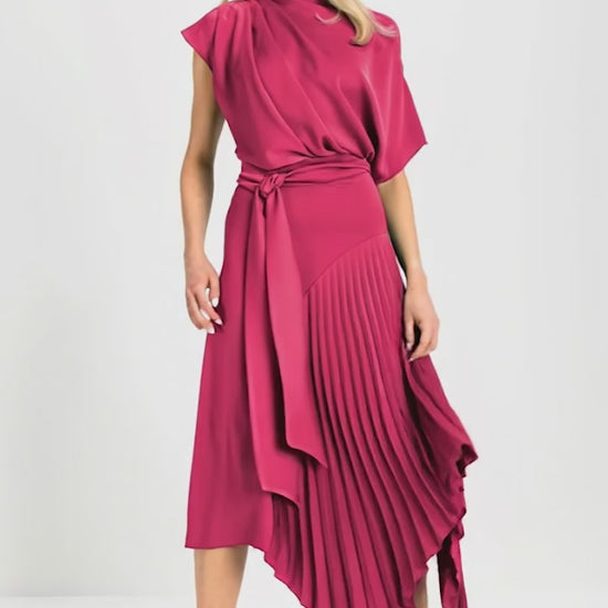 Kevan Jon Mila Dusty Rose Pleat Dress for the mother of the bride