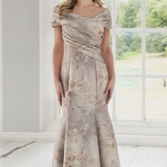 Irresistible 8801 Gold Beaded Dress  for the mother of the bride