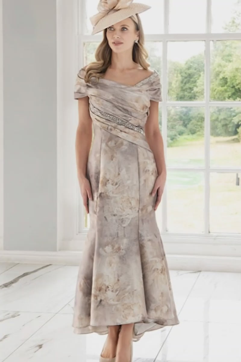 Irresistible 8801 Gold Beaded Dress  for the mother of the bride
