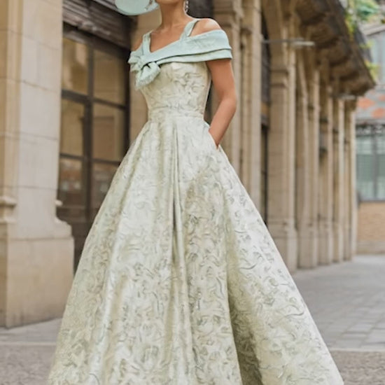 Couture Club 2G235 Soft Green Patterned Dress