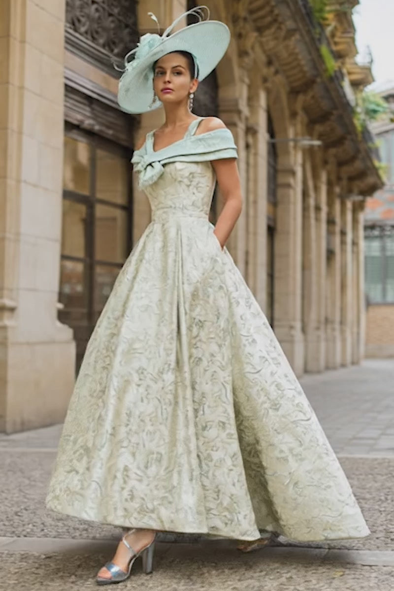 Couture Club 2G235 Soft Green Patterned Dress