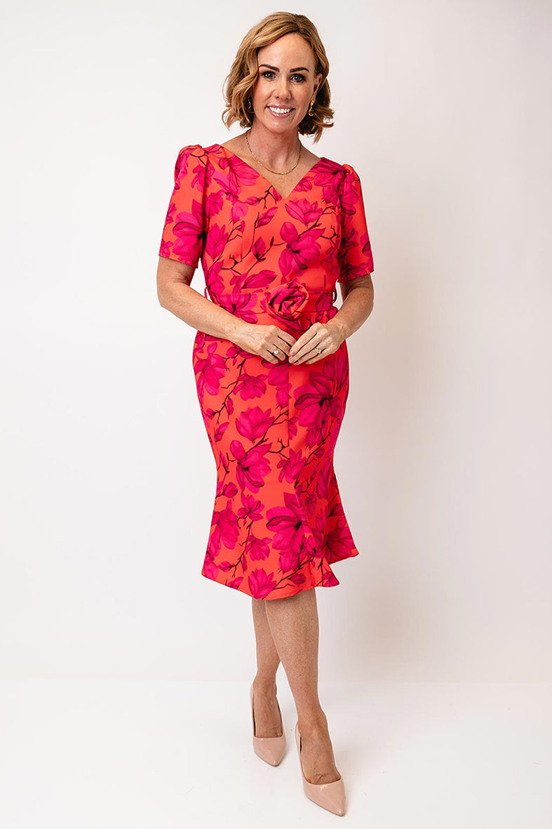 Coco Doll Sydney Orange & Pink Dress