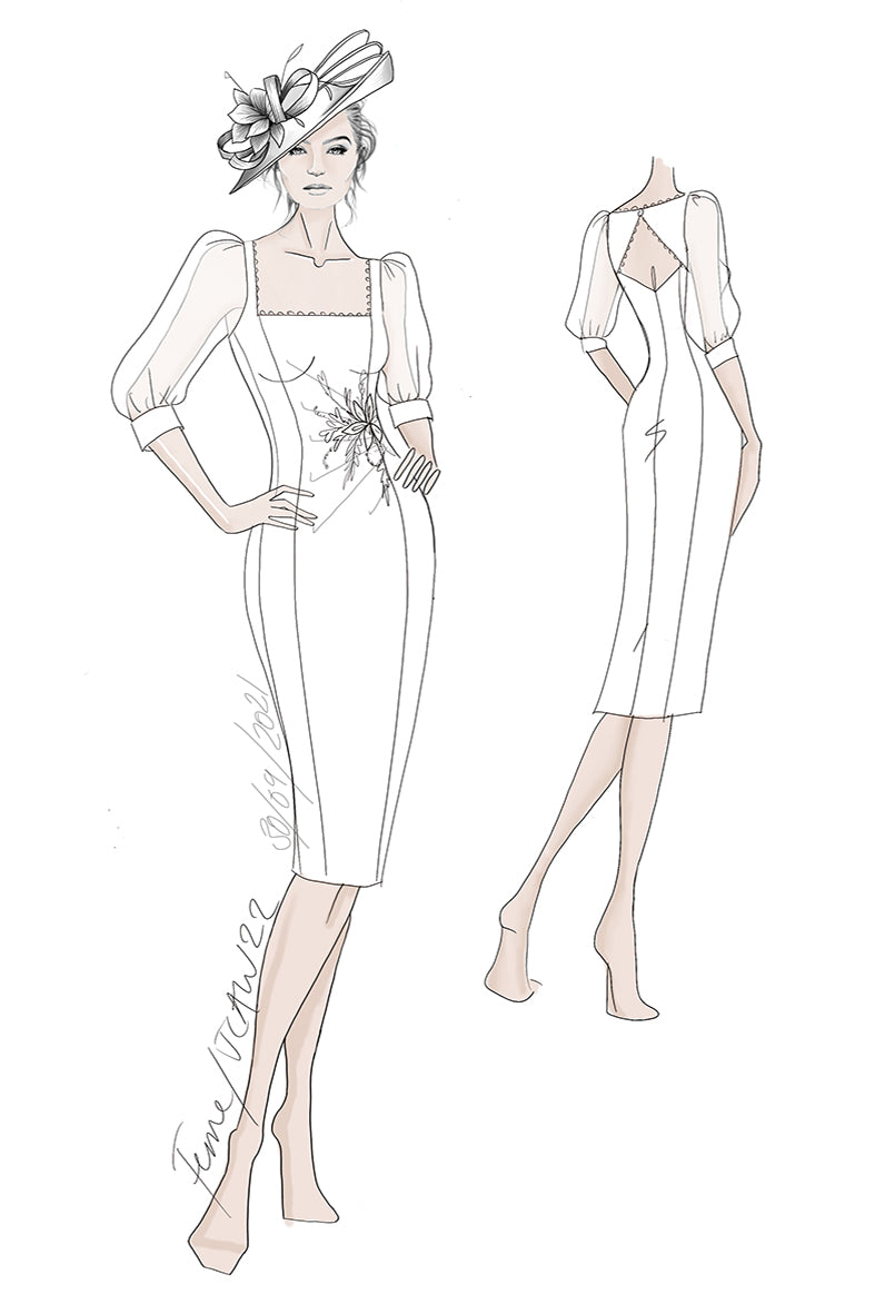 John Charles 28014 Mother of the bride outfit design sketches