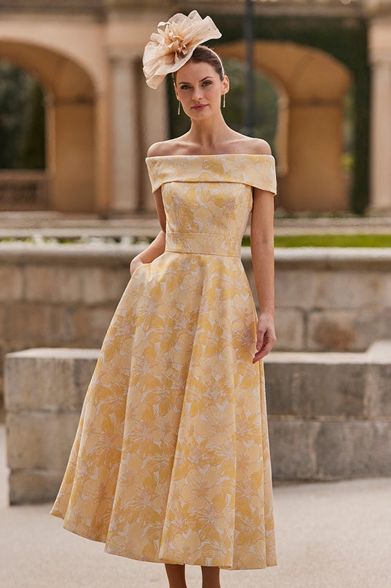 Rosa Clará 8G1G2 Yellow A line Dress